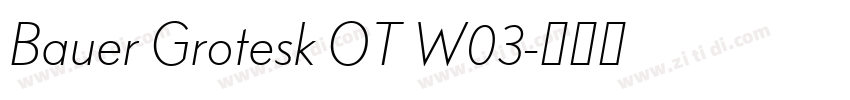 Bauer Grotesk OT W03字体转换